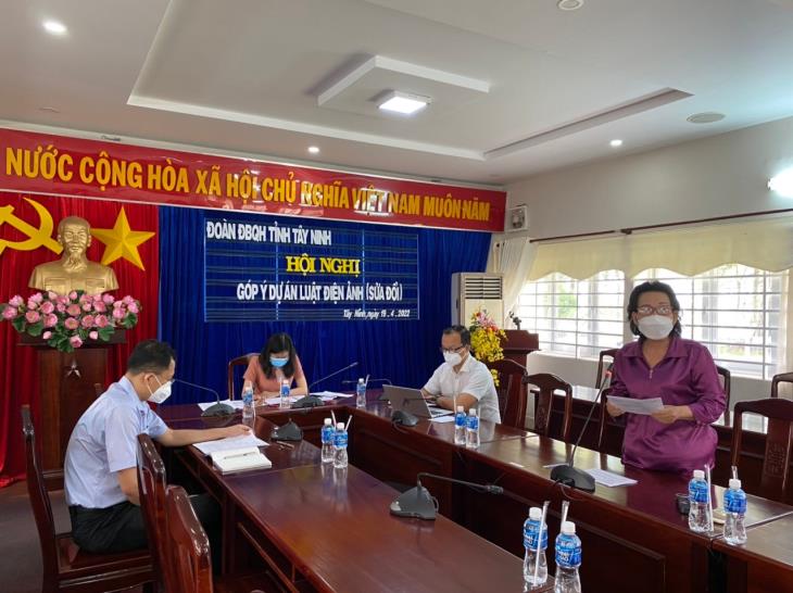 Đoàn đại biểu Quốc hội tỉnh Tây Ninh tổ chức Hội nghị  góp ý dự thảo Luật Điện ảnh (sửa đổi)